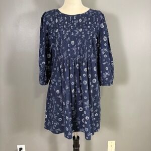 Madewell Pintuck Puff Sleeve Mini Dress M Cottage Floral Peasant Feminine Dainty